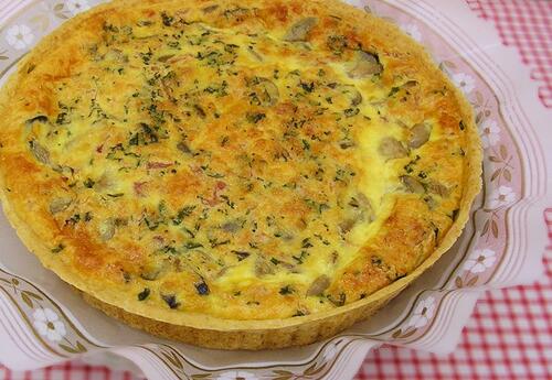 Quiche de Requeijão e Espinafres
